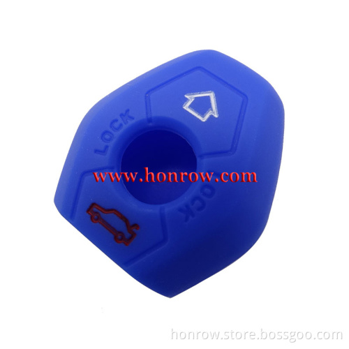 New arrival Colorful 3 button Silicone key for bmw key EWS Series (black,blue,green ,red,yellow color) silicone key cover